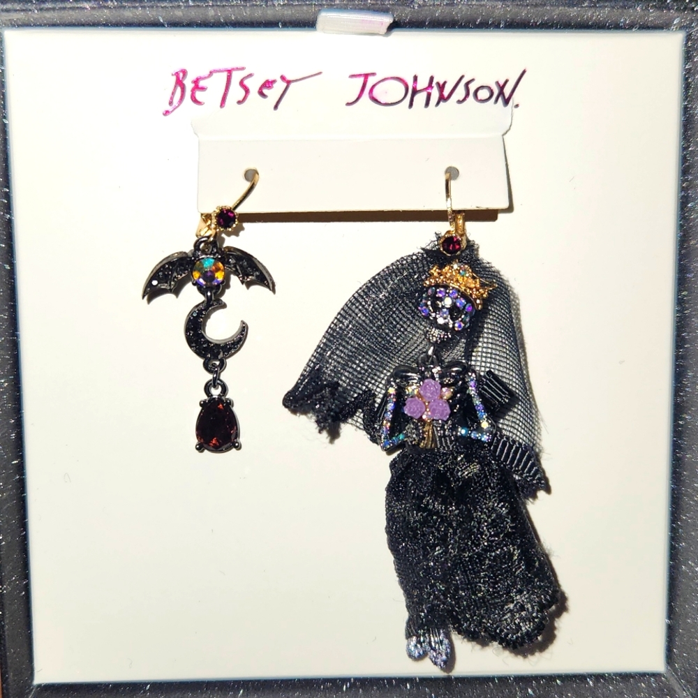 Betsey Johnson spooky bride earrings